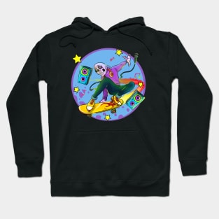 Skateboarding Skull Punk Hoodie